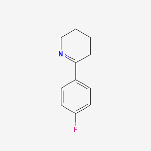 molecular formula C11H12FN B13016586 6-(4-Fluorophenyl)-2,3,4,5-tetrahydropyridine 