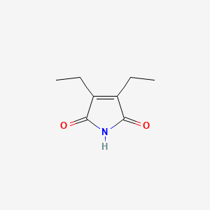 molecular formula C8H11NO2 B13016609 1H-Pyrrole-2,5-dione, 3,4-diethyl- CAS No. 34085-07-9