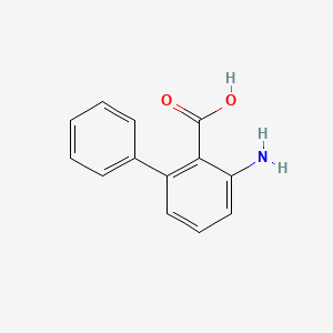 molecular formula C13H11NO2 B13016615 3-Aminobiphenyl-2-carboxylic acid CAS No. 4432-98-8