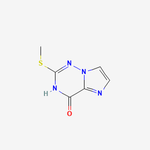 molecular formula C6H6N4OS B13016656 2-(Methylthio)imidazo[2,1-f][1,2,4]triazin-4(3H)-one 