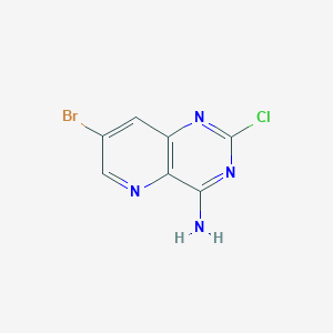 molecular formula C7H4BrClN4 B13016669 7-Bromo-2-chloropyrido[3,2-d]pyrimidin-4-amine 