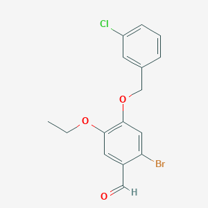 2-Bromo-4-((3-chlorobenzyl)oxy)-5-ethoxybenzaldehyde