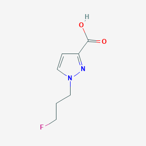 molecular formula C7H9FN2O2 B13016685 1-(3-Fluoropropyl)-1H-pyrazole-3-carboxylic acid 