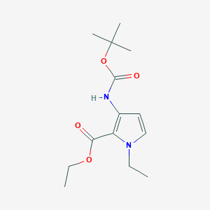 Ethyl 3-((tert-butoxycarbonyl)amino)-1-ethyl-1H-pyrrole-2-carboxylate