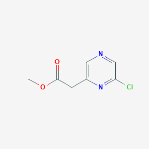 molecular formula C7H7ClN2O2 B13016699 Methyl 2-(6-chloropyrazin-2-yl)acetate 