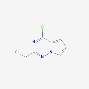 molecular formula C7H5Cl2N3 B13016719 4-Chloro-2-(chloromethyl)pyrrolo[2,1-f][1,2,4]triazine 