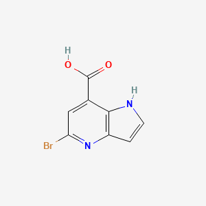 molecular formula C8H5BrN2O2 B13016726 5-bromo-1H-pyrrolo[3,2-b]pyridine-7-carboxylicacid 