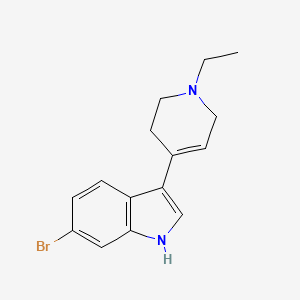 molecular formula C15H17BrN2 B13016757 6-Bromo-3-(1-ethyl-1,2,3,6-tetrahydropyridin-4-yl)-1H-indole 