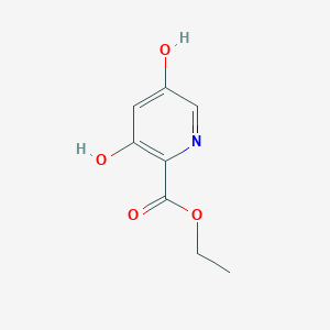 molecular formula C8H9NO4 B13016776 Ethyl3,5-dihydroxypicolinate 