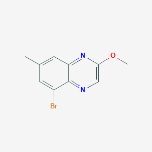 molecular formula C10H9BrN2O B13016795 5-Bromo-2-methoxy-7-methylquinoxaline 