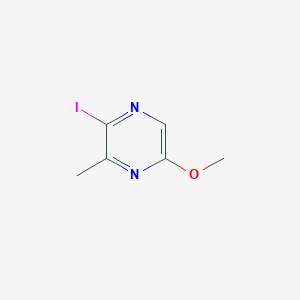 molecular formula C6H7IN2O B13016813 2-Iodo-5-methoxy-3-methylpyrazine 