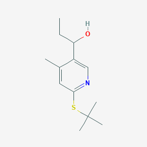 1-(6-(tert-Butylthio)-4-methylpyridin-3-yl)propan-1-ol