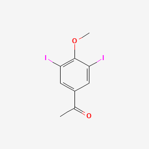 molecular formula C9H8I2O2 B13016863 1-(3,5-Diiodo-4-methoxyphenyl)ethanone CAS No. 31827-84-6