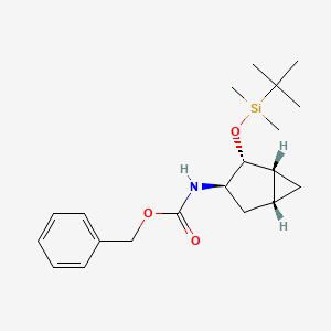 molecular formula C20H31NO3Si B13016901 benzyl N-[(1R,2R,3R,5R)-2-[tert-butyl(dimethyl)silyl]oxy-3-bicyclo[3.1.0]hexanyl]carbamate 