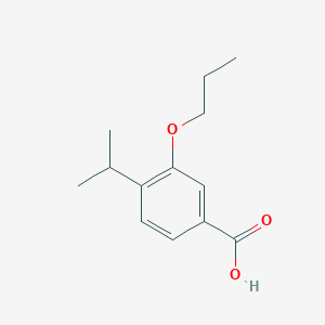 molecular formula C13H18O3 B13016924 4-Isopropyl-3-propoxybenzoic acid 