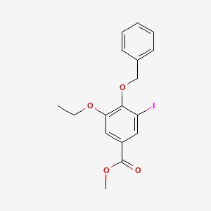 molecular formula C17H17IO4 B13016945 Methyl 4-(benzyloxy)-3-ethoxy-5-iodobenzoate 