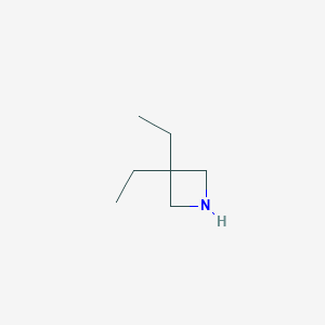 molecular formula C7H15N B13016976 3,3-Diethylazetidine 