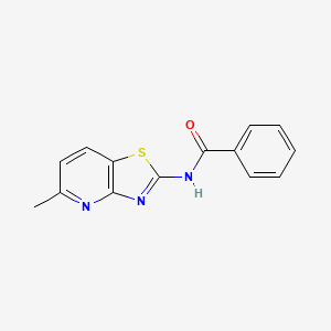 molecular formula C14H11N3OS B13016980 Benzamide,n-(5-methylthiazolo[4,5-b]pyridin-2-yl)- 