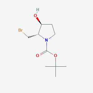 molecular formula C10H18BrNO3 B13017020 tert-butyl (2S,3S)-2-(bromomethyl)-3-hydroxypyrrolidine-1-carboxylate 