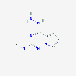 4-hydrazinyl-N,N-dimethylpyrrolo[2,1-f][1,2,4]triazin-2-amine