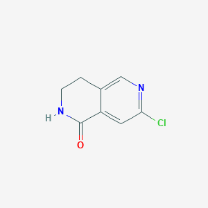 molecular formula C8H7ClN2O B13017031 7-Chloro-3,4-dihydro-2,6-naphthyridin-1(2H)-one 