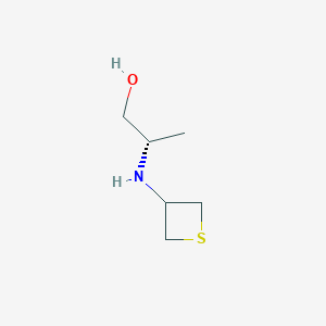 molecular formula C6H13NOS B13017037 (S)-2-(Thietan-3-ylamino)propan-1-ol 