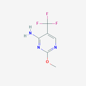 molecular formula C6H6F3N3O B13017079 2-Methoxy-5-(trifluoromethyl)pyrimidin-4-amine 