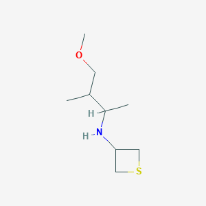 molecular formula C9H19NOS B13017091 N-(4-Methoxy-3-methylbutan-2-yl)thietan-3-amine 