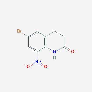 molecular formula C9H7BrN2O3 B13017094 6-bromo-8-nitro-3,4-dihydroquinolin-2(1H)-one 