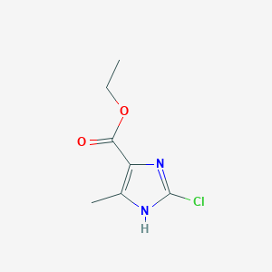 molecular formula C7H9ClN2O2 B13017109 Ethyl 2-chloro-4-methyl-1H-imidazole-5-carboxylate 