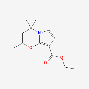 molecular formula C13H19NO3 B13017121 Ethyl 2,4,4-trimethyl-3,4-dihydro-2h-pyrrolo[2,1-b][1,3]oxazine-8-carboxylate CAS No. 34579-31-2