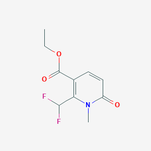 molecular formula C10H11F2NO3 B13017159 Ethyl 2-(difluoromethyl)-1-methyl-6-oxo-1,6-dihydropyridine-3-carboxylate 