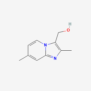 molecular formula C10H12N2O B1301729 (2,7-二甲基咪唑并[1,2-a]吡啶-3-基)甲醇 CAS No. 217435-75-1