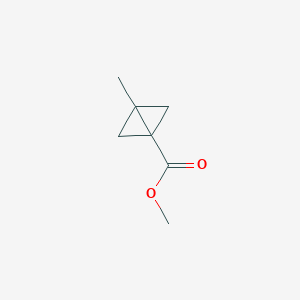 molecular formula C7H10O2 B13017296 Methyl 3-methylbicyclo[1.1.0]butane-1-carboxylate 