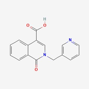 molecular formula C16H12N2O3 B1301757 1-氧代-2-(吡啶-3-基甲基)异喹啉-4-羧酸 CAS No. 477851-07-3