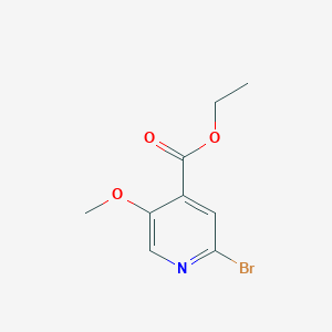 molecular formula C9H10BrNO3 B13017600 Ethyl 2-bromo-5-methoxyisonicotinate 