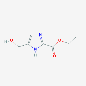 molecular formula C7H10N2O3 B13017619 Ethyl 5-(hydroxymethyl)-1H-imidazole-2-carboxylate 