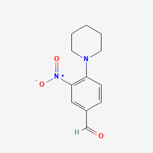 molecular formula C12H14N2O3 B1301767 3-Nitro-4-(piperidin-1-yl)benzaldehyde CAS No. 39911-29-0