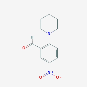 molecular formula C12H14N2O3 B1301768 5-硝基-2-(哌啶-1-基)苯甲醛 CAS No. 30742-60-0