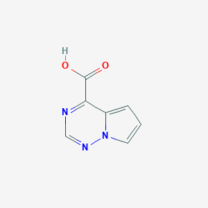 molecular formula C7H5N3O2 B13017703 Pyrrolo[2,1-f][1,2,4]triazine-4-carboxylic acid 