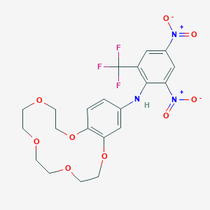 molecular formula C21H22F3N3O9 B1301781 4'-(2'',4''-Dinitro-6''-trifluoromethylphenyl)-aminobenzo-15-crown-5 CAS No. 78857-86-0