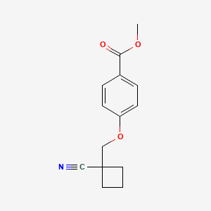 molecular formula C14H15NO3 B13017866 Methyl 4-((1-cyanocyclobutyl)methoxy)benzoate 