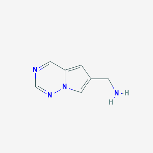 molecular formula C7H8N4 B13017872 Pyrrolo[2,1-f][1,2,4]triazin-6-ylmethanamine 