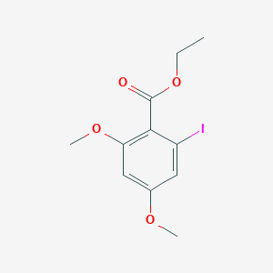 molecular formula C11H13IO4 B13017901 Ethyl 2-iodo-4,6-dimethoxybenzoate 