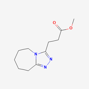 molecular formula C11H17N3O2 B13017921 Methyl 3-(6,7,8,9-tetrahydro-5H-[1,2,4]triazolo[4,3-a]azepin-3-yl)propanoate 