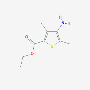 molecular formula C9H13NO2S B13017991 Ethyl 4-amino-3,5-dimethylthiophene-2-carboxylate 