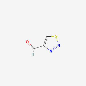 molecular formula C3H2N2OS B1301801 1,2,3-Thiadiazole-4-carbaldehyde CAS No. 27643-15-8