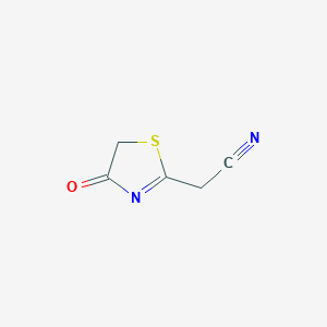 molecular formula C5H4N2OS B1301802 (4-氧代-4,5-二氢-1,3-噻唑-2-基)乙腈 CAS No. 74246-64-3