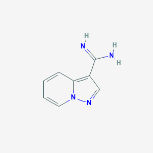 molecular formula C8H8N4 B13018175 Pyrazolo[1,5-a]pyridine-3-carboximidamide 