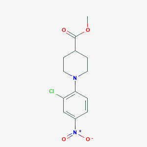 molecular formula C13H15ClN2O4 B13018232 Methyl 1-(2-chloro-4-nitrophenyl)piperidine-4-carboxylate 